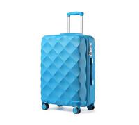 British Traveller 28" Large Suitcase with 4 Wheels Lightweight ABS+PC Hard Shell Luggage Durable Check in Hold Suitcase with TSA Lock(R/BE, 74cm)