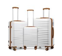 British Traveller 3Pcs Suitcase Set with 4 Spinner Wheels TSA Lock 20" 24" 28" Travel Trolley Case