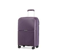 British Traveller Cabin Suitcase Hand Luggage Suitcase Lightweight Carry On Hard Shell Small Suitcase with 4 Wheels and TSA Lock(Purple)