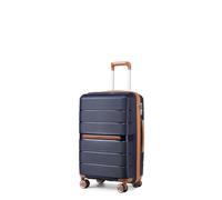 British Traveller Carry On Suitcase, Lightweight Hard Shell Cabin Luggage | Small Suitcase with 360° Silent Wheels, Telescopic Handle, Ideal for Weekend Trips, Short Breaks and Cabin Travel, Navy