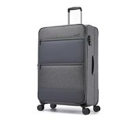 British Traveller Expandable Large Suitcase 4 Wheels, 28" Lightweight Check in Hold Luggage, Grey
