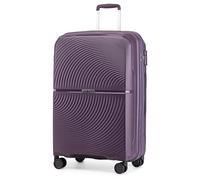 British Traveller Large 4-Wheel Lightweight Polypropylene 23kg Hard Shell Suitcase with TSA Lock (Purple)