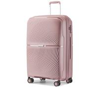 British Traveller Large Suitcase 4 Wheels Lightweight Polypropylene 23kg Hard Shell Suitcase Durable Check in Hold Suitcase with TSA Lock(Nude)