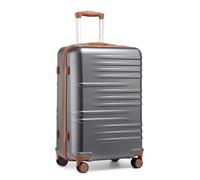 British Traveller Medium Size Suitcase with 4 Wheels Durable PC Hard Shell Luggage Suitcase Lightweight Check in Hold Luggage