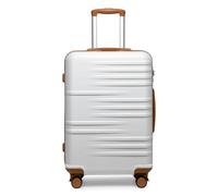 British Traveller Medium Size Suitcase with 4 Wheels Durable PC Hard Shell Luggage Suitcase Lightweight Check in Hold Luggage with TSA Lock Zipper