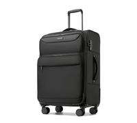 British Traveller Medium Suitcase, Expandable Lightweight Softside Luggage