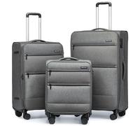 British Traveller Medium Suitcase Lightweight Luggage Hold Check in Luggage with 4 Wheels