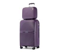 British Traveller Suitcase Set of 2 Hand Cabin Luggage Lightweight Carry On with 4 Spinner Wheels TSA Lock 14" 20" Travel Suitcase