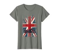 British UK Flag Motorcycle Patriotic England Union Jack T-Shirt