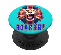 British UK Lion Union Jack Mane Lion's Roaring Great Britain PopSockets Adhesive PopGrip