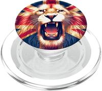 British UK Lion Union Jack Mane Lion's Roaring Great Britain PopSockets PopGrip for MagSafe