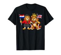 British UK Netherlands Flag English Dutch Holland Roots T-Shirt