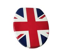 British UK Union Jack Flag Toilet Seat Cover Durable Soft Close Design with Quick Release Hinges