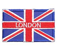 British UK Union Jack Sew On Iron On Fabric Patch Embroidered Badge (London Union Jack)