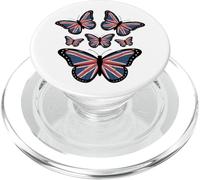 British Union Jack Butterfly Graphic PopSockets PopGrip for MagSafe