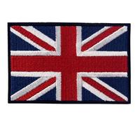 British Union Jack Embroidered Flag Emblem UK Great Britain Applique Iron On Sew On Patch