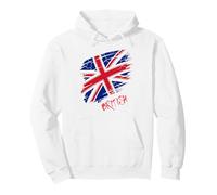 British Union Jack Flag Grunge Style Streetwear vibe Women Pullover Hoodie