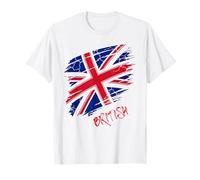British Union Jack Flag Grunge Style Streetwear Vibe Women T-Shirt