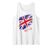 British Union Jack Flag Grunge Style Streetwear Vibe Women Tank Top