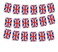 British Union Jack Flags Bunting Great Britain Flags Bunting Banner 10M/33ft 30 Flags for Games 2025 Football Party Decoration UK Bunting Flags Banner for Sport,VE Day 80th Events,Garden,Decoration