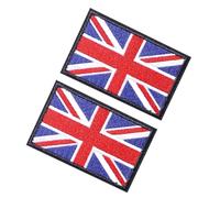 British Union Jack Patch United Kingdom Flag Patch British Union Patches Tactical Patches Hook and Loop Applique for Military Uniform Tactical Bag Jacket Jeans Hat, 2pcs