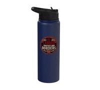 British United Kingdom Union Flag Labour Protect Our Borders Stainless Steel Insulated Water Bottle