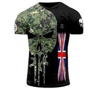 British Veteran UK Army T-Shirt Combat Military Camouflage Regular Fit Short Sleeve Size XS-5XL Black UK14 (UK, Alpha, XL, Regular, Regular, UK14)