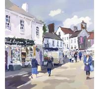 British Village Canvas Wall Art - Pub Countryside Watercolour Prints - 36"x36"