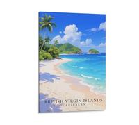 British Virgin Islands Caribbean Vintage Travel Poster 24x36inch(60x90cm) Wall Decor Painting Canvas Wall Art Living Room Poster Bedroom