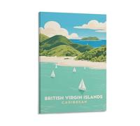 British Virgin Islands Caribbean Vintage Travel Posters 20x30inch(50x75cm) Wall Decor Painting Canvas Wall Art Living Room Poster Bedroom