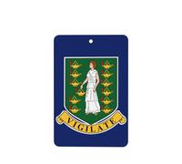 British Virgin Islands Flag Car Air Fresheners 4 Pcs Hanging Scented Cards Fragrance Scented Cards For Car Aromatherapy Tablets
