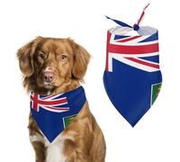 British Virgin Islands Flag Dog Bandanas,Adjustable Neck Pet Scarf for Small to Large Pets,Stylish And Comfortable Accessories for Dogs & Cats