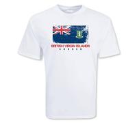 British Virgin Islands Junior Soccer T-Shirt in White | Size: 3-4 Years British Virgin Islands White 3-4 Years