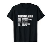British Weather Funny Rain Songs Weekly Forecast Value Graphic T-Shirt
