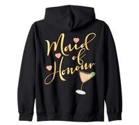 BRITISH WEDDING BAR BRIDE MAID OF HONOUR BRIDESMAID Zip Hoodie
