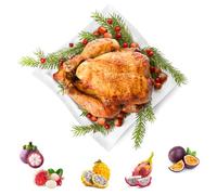 British Whole Freshly Frozen Turkey with Exotic Fruits Christmas Hamper Gift Box
