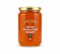 British Wildflower Honey 1kg, Raw, Pure & Natural Runny Honey | Unpasteurised, Never Heated | Lab Certified 0% Added Sugar | Large 1 Kilo Glass Jar, 100% British Honey