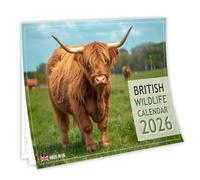 British Wildlife Calendar 2026 - A4 Wall Calendar, A3 When Open, British Animal Photography, Home or Office Calendar, Premium 150gsm Paper, UK Bank Holidays, Bonus Dates Page, Made in the UK