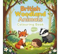 British Woodland Animals Colouring Book: 40 Simple Bold Designs for Kids Ages 4+