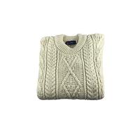 British Wool Unisex Arran Jumper (Cream, X-Large)