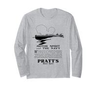 British WW1 Navy Motor Launch Pratt Vintage Ad Artwork Long Sleeve T-Shirt