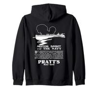 British WW1 Navy Motor Launch Pratt Vintage Ad Artwork Zip Hoodie