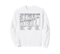 British WW2 Aerial Bombs Ordnance Diagram Sweatshirt