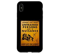 British WW2 Air Raid Warning Propaganda Ambulance Scene Case for iPhone XS Max