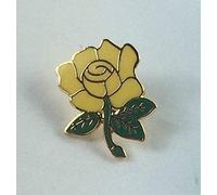 British Yellow Rose Quality Enamel Lapel pin Badge T750B