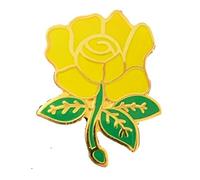 British Yellow Rose Quality enamel lapel pin badge T750B