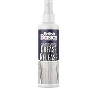 BritishBasics Crease Release Spray | Wrinkle Remover, Odour Eliminator & Fabric Freshener | Ironing & Clothes Steamer Alternative with Fresh Cotton Fragrance, 250ml,Clear