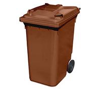 BritishBins Brown 360 ltr Wheelie Bin - Large Size Household Wheelie Bin (For Many Councils) - Tough & Durable - For All Your Outdoor Rubbish & Recycling - EN840 Certified & Tested