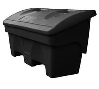 BritishBins Deluxe Black 400 ltr Rock Salt Storage Bin Grit Dispenser Plastic Box Container