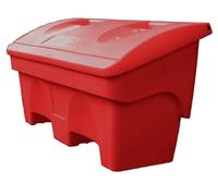 BritishBins Deluxe Red 400 ltr Rock Salt Storage Bin Grit Dispenser Plastic Box Container